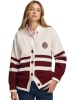 Polo Club Cardigan in Creme/ Bordeaux