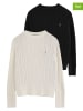 Polo Club 2er-Set: Pullover in Schwarz/ Creme