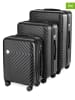 Compactor 3-delige hardcase-trolleyset zwart