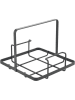 metaltex Servethouder "Lava" zwart - (B)19 x (H)15 x (D)19 cm
