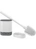 metaltex WC-Bürste ''Cleany'' in Silber/ Weiß - (B)12,8 x (H)47 x (T)7,4 cm
