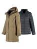 TRAVELIN' 3in1-Regenjacke in Khaki/ Schwarz