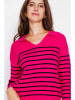 William de Faye Pullover in Fuchsia/ Schwarz