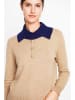 William de Faye Pullover in Camel/ Blau
