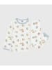 PETIT BATEAU Pyjama in Weiß/ Bunt