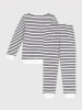 PETIT BATEAU Pyjama in Weiß/ Schwarz