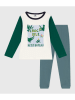 PETIT BATEAU Pyjama wit/groen