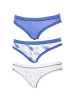 COTONELLA 3-delige set: slips blauw/wit