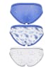 COTONELLA 3-delige set: slips blauw/wit