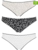 COTONELLA 3er-Set: Slips in Weiß/ Schwarz/ Beige