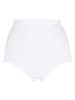 COTONELLA Pełne figi high waist w kolorze białym