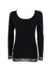COTONELLA Longsleeve in Schwarz
