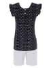 COTONELLA Pyjama in Schwarz/ Hellgrau