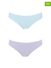 COTONELLA 2-delige set: slips lichtblauw/paars