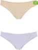 COTONELLA 2-delige set: slips paars/beige