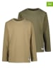 Vingino 2-delige set: longsleeves kaki/lichtbruin