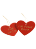 SUNNYSUE 6-delige set: houten hangers "Hart" - (H)6,6 x (B)6,3 cm - vanaf 3 jaar