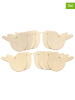 SUNNYSUE 12-delige set: houten hangers "Vogels" naturel