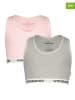 Vingino 2er-Set: Bustiers in Grau/ Rosa