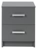 Inter Link Kommode "Elenzio 2S" in Grau - (B)41 x (H)51 x (T)40 cm