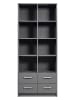 Inter Link Kast "Elenzio Biblio" grijs - (B)81,5 x (H)191 x (D)40 cm