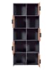 Inter Link Standregal "Pepeto" in Anthrazit/ Eiche - (B)77 x (H)185 x (T)30 cm