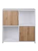 Inter Link Staande kast "Pepeto" wit/eikenkleurig - (B)77 x (H)77 x (D)30 cm
