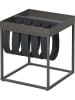 Inter Link Bijzettafel "Club NY Magazine" antraciet - (B)35 x (H)40 x (D)35 cm