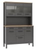 Inter Link Buffet "Veneto" in Anthrazit - (B)130 x (H)195,5 x (T)45 cm