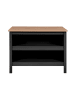 Inter Link Kücheninsel in Schwarz/ Natur - (B)124 x (H)91,5 x (T)75 cm