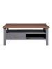 Inter Link Salontafel "Luzerna" grijs/bruin - (B)115 x (H)45 x (D)60 cm