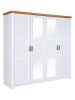 Inter Link Kleiderschrank "Maluno" in Weiß - (B)215 x (H)208 x (T)64 cm