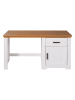 Inter Link Schreibtisch "Maluno" in Weiß/ Hellbraun - (B)143 x (H)76 x (T)56 cm