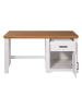 Inter Link Schreibtisch "Maluno" in Weiß/ Hellbraun - (B)143 x (H)76 x (T)56 cm