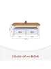 Inter Link Salontafel "Maluno" wit/lichtbruin - (B)120 x (H)49 x (T)60 cm