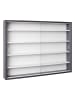 Inter Link Sammlervitrine "Collecty" in Grau/ Weiß - (B)80 x (H)60 x (T)9,5 cm