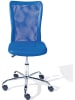 Inter Link Bureaustoel "Bonnie" blauw - (B)43 x (H)98 x (D)56 cm