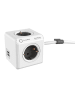 Designnest Steckdosenmultiplikator ''PowerCube'' in Weiß/ Schwarz - (B)7 x (H)7 x (T)11 cm