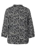 Street One Bluse in Schwarz/ Beige