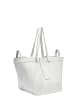 Liebeskind Berlin Skórzany shopper bag w kolorze białym - 47 x 34 x 18 cm