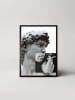Ars Longa Druk artystyczny "Statue of David with Cigarette" w ramce - 70 x 50 cm