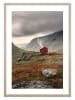 Ars Longa Ingelijste kunstdruk "Red Chalet In The Mountains" - (L)70 x (B)50 cm