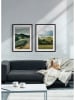 Ars Longa Gerahmter Kunstdruck "View Of The Green Hills" - (L)70 x (B)50 cm
