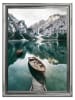 Ars Longa Gerahmter Kunstdruck "Boat On A Mountain Lake" - (L)70 x (B)50 cm