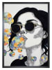 Ars Longa Gerahmter Kunstdruck "Woman And Colorful Bubbles" - (L)70 x (B)50 cm
