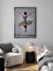 Ars Longa Druk artystyczny "Graffiti Ballerina" w ramce - 70 x 50 cm