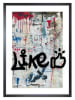 Ars Longa Gerahmter Kunstdruck "Graffiti Like" - (L)70 x (B)50 cm