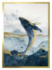 Ars Longa Druk artystyczny "Golden Whale" w ramce - 70 x 50 cm
