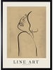 Ars Longa Ingelijste kunstdruk "Feminine art line" - (L)70 x (B)50 cm