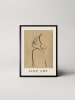 Ars Longa Ingelijste kunstdruk "Feminine art line" - (L)70 x (B)50 cm